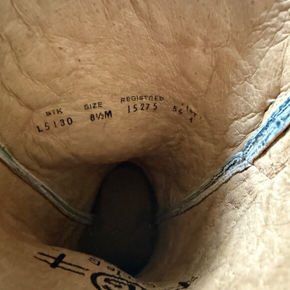 Circle G Marietta Brown Distressed Leather Embroidered Cowboy Snip Boot Sz 8.5 M - Picture 7 of 11